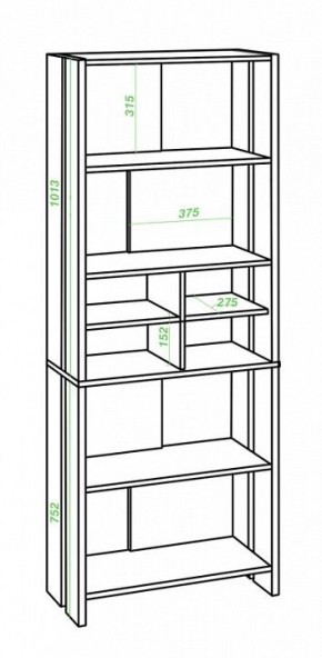 Стеллаж Нельсон Lite СТЛ-ОВХ Н в Ялуторовске - yalutorovsk.mebel24.online | фото 2