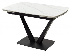 Стол ALATRI 120 MATT WHITE MARBLE SOLID CERAMIC / BLACK, ®DISAUR в Ялуторовске - yalutorovsk.mebel24.online | фото 2