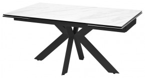 Стол BELLUNO 160 MARBLES KL-99 Белый мрамор матовый, итальянская керамика/ черный каркас, ®DISAUR в Ялуторовске - yalutorovsk.mebel24.online | фото 1