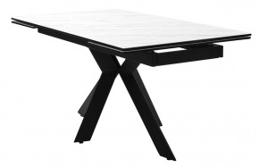 Стол BELLUNO 160 MARBLES KL-99 Белый мрамор матовый, итальянская керамика/ черный каркас, ®DISAUR в Ялуторовске - yalutorovsk.mebel24.online | фото 2