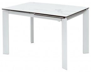 Стол CORNER 120 MATTE STATUARIO Белый мрамор матовый керамика, стекло/ белый каркас, ®DISAUR в Ялуторовске - yalutorovsk.mebel24.online | фото 2