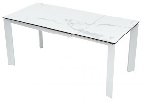 Стол CORNER 120 MATTE STATUARIO Белый мрамор матовый керамика, стекло/ белый каркас, ®DISAUR в Ялуторовске - yalutorovsk.mebel24.online | фото 3