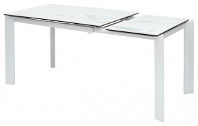 Стол CORNER 120 MATTE STATUARIO Белый мрамор матовый керамика, стекло/ белый каркас, ®DISAUR в Ялуторовске - yalutorovsk.mebel24.online | фото 4