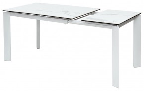 Стол CORNER 120 MATTE STATUARIO Белый мрамор матовый керамика, стекло/ белый каркас, ®DISAUR в Ялуторовске - yalutorovsk.mebel24.online | фото 5