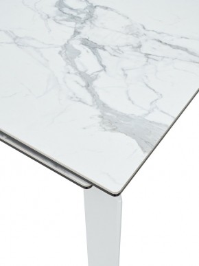 Стол CORNER 120 MATTE STATUARIO Белый мрамор матовый керамика, стекло/ белый каркас, ®DISAUR в Ялуторовске - yalutorovsk.mebel24.online | фото 6