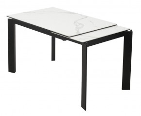 Стол CORNER 120 MATTE STATUARIO Белый мрамор матовый керамика, стекло/ черный каркас, ®DISAUR в Ялуторовске - yalutorovsk.mebel24.online | фото 3