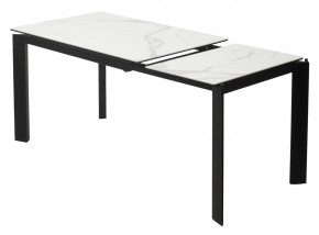Стол CORNER 120 MATTE STATUARIO Белый мрамор матовый керамика, стекло/ черный каркас, ®DISAUR в Ялуторовске - yalutorovsk.mebel24.online | фото 4