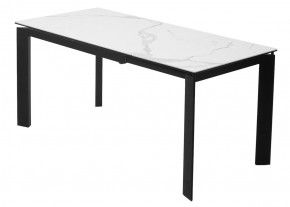 Стол CORNER 120 MATTE STATUARIO Белый мрамор матовый керамика, стекло/ черный каркас, ®DISAUR в Ялуторовске - yalutorovsk.mebel24.online | фото 6