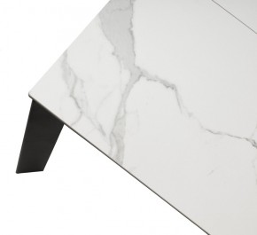 Стол CORNER 120 MATTE STATUARIO Белый мрамор матовый керамика, стекло/ черный каркас, ®DISAUR в Ялуторовске - yalutorovsk.mebel24.online | фото 8