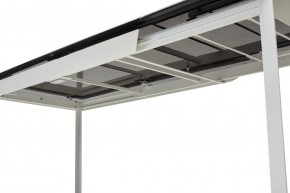 Стол CREMONA 140 HIGH GLOSS STATUARIO Белый мрамор глянцевый, керамика/ белый каркас, ®DISAUR в Ялуторовске - yalutorovsk.mebel24.online | фото 2