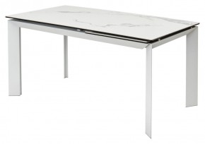 Стол CREMONA 140 HIGH GLOSS STATUARIO Белый мрамор глянцевый, керамика/ белый каркас, ®DISAUR в Ялуторовске - yalutorovsk.mebel24.online | фото 9