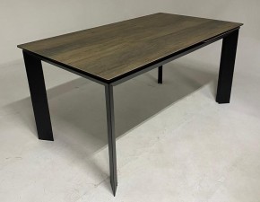 Стол CREMONA 140 KL-61 под дерево, итальянская керамика/ черный каркас, ®DISAUR в Ялуторовске - yalutorovsk.mebel24.online | фото 2