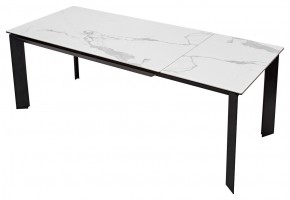 Стол CREMONA 140 MATTE STATUARIO Белый мрамор матовый, керамика/ черный каркас, ®DISAUR в Ялуторовске - yalutorovsk.mebel24.online | фото 2