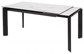 Стол CREMONA 140 MATTE STATUARIO Белый мрамор матовый, керамика/ черный каркас, ®DISAUR в Ялуторовске - yalutorovsk.mebel24.online | фото 6