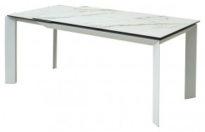 Стол CREMONA 180 KL-188 Контрастный мрамор матовый, итальянская керамика/ белый каркас, ®DISAUR в Ялуторовске - yalutorovsk.mebel24.online | фото 3