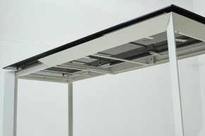 Стол CREMONA 180 KL-188 Контрастный мрамор матовый, итальянская керамика/ белый каркас, ®DISAUR в Ялуторовске - yalutorovsk.mebel24.online | фото 8