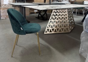 Стол ENNA 220 KL-188 Контрастный мрамор матовый, итальянская керамика/ каркас цвета шампань, ®DISAUR в Ялуторовске - yalutorovsk.mebel24.online | фото 7