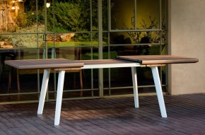 Стол Гармония раздвижной (Harmony Extendable) белый-капучино в Ялуторовске - yalutorovsk.mebel24.online | фото 3