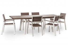 Стол Гармония раздвижной (Harmony Extendable) белый-капучино в Ялуторовске - yalutorovsk.mebel24.online | фото 6