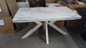 Стол Кентукки 3 140 БЕЛЫЙ МРАМОР, стекло / БЕЛЫЙ, М-City в Ялуторовске - yalutorovsk.mebel24.online | фото 2