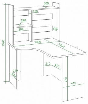 Стол компьютерный Домино Lite СКЛ-Угл120+НКЛ-100 в Ялуторовске - yalutorovsk.mebel24.online | фото 2