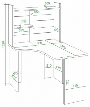 Стол компьютерный Домино Lite СКЛ-Угл120+НКЛ-100 в Ялуторовске - yalutorovsk.mebel24.online | фото 2