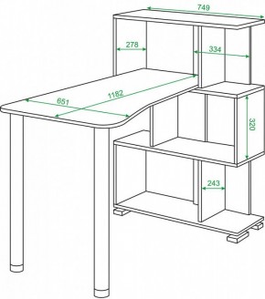 Стол компьютерный Домино нельсон СЛ-5-3СТ-2 в Ялуторовске - yalutorovsk.mebel24.online | фото 2