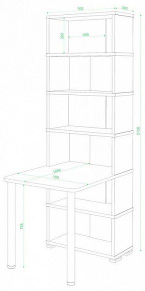 Стол компьютерный Домино СБ-10М/6 в Ялуторовске - yalutorovsk.mebel24.online | фото 2