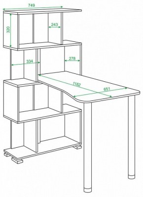 Стол компьютерный Домино СЛ-5-4СТ-2 в Ялуторовске - yalutorovsk.mebel24.online | фото 2