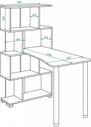 Стол компьютерный Домино СЛ-5-4СТ-2+БД+БЯ в Ялуторовске - yalutorovsk.mebel24.online | фото 2