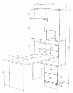 Стол компьютерный Домино СР-720/140 в Ялуторовске - yalutorovsk.mebel24.online | фото 2