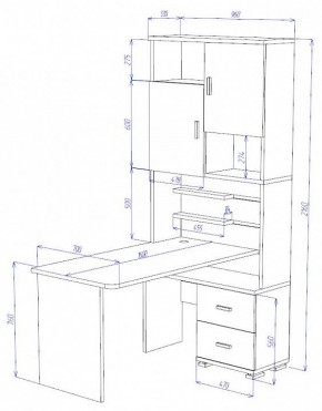 Стол компьютерный Домино СР-720/160 в Ялуторовске - yalutorovsk.mebel24.online | фото 2