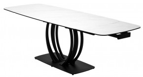 Стол MATERA 160 MARBLES KL-99 Белый мрамор матовый, итальянская керамика/ черный каркас, ®DISAUR в Ялуторовске - yalutorovsk.mebel24.online | фото 8