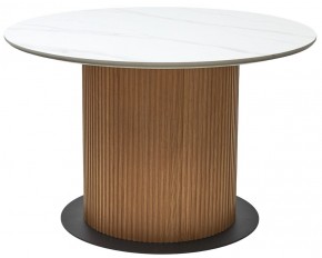 Стол MESA D120 цвет БЕЛЫЙ МРАМОР M326 / Каркас OAK, ®DISAUR в Ялуторовске - yalutorovsk.mebel24.online | фото 9