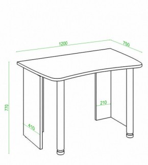 Стол офисный Домино Лайт СКЛ-Софт120 в Ялуторовске - yalutorovsk.mebel24.online | фото 3