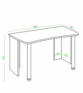 Стол офисный Домино Лайт СКЛ-Софт140 в Ялуторовске - yalutorovsk.mebel24.online | фото 3