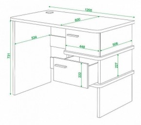 Стол письменный Домино нельсон СД-15С в Ялуторовске - yalutorovsk.mebel24.online | фото 3