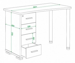 Стол письменный Домино СКМ-50 в Ялуторовске - yalutorovsk.mebel24.online | фото 6