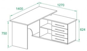 Стол письменный КСТ-109Л в Ялуторовске - yalutorovsk.mebel24.online | фото 3