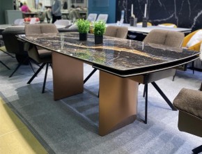 Стол ПУАНТО 200 TITANIUM LAWA NERO, керамика / МЕДЬ каркас М-City в Ялуторовске - yalutorovsk.mebel24.online | фото 2