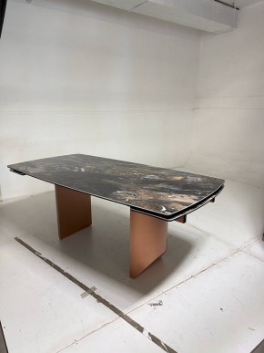 Стол ПУАНТО 200 TITANIUM LAWA NERO, керамика / МЕДЬ каркас М-City в Ялуторовске - yalutorovsk.mebel24.online | фото 4