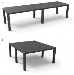 Стол раскладной Джули (Julie Double table 2 configurations) Графит в Ялуторовске - yalutorovsk.mebel24.online | фото