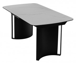 Стол RASMUS 160 TL-45 Белый мрамор, испанская керамика / черный каркас, ®DISAUR в Ялуторовске - yalutorovsk.mebel24.online | фото 3