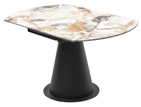 Стол TERAMO 135 GLOSS GRAND JADE SOLID CERAMIC, керамика, поворотн.механизм / Черный каркас, ®DISAUR в Ялуторовске - yalutorovsk.mebel24.online | фото 11