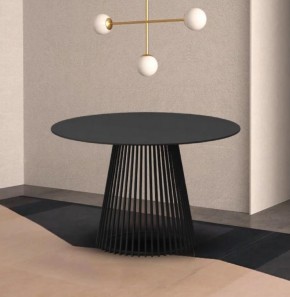 Стол TERNI 120 MATT BLACK MARBLE SOLID CERAMIC Черный мрамор матовый, керамика /Черн.каркас, ®DISAUR в Ялуторовске - yalutorovsk.mebel24.online | фото 2