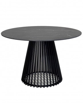 Стол TERNI 120 MATT BLACK MARBLE SOLID CERAMIC Черный мрамор матовый, керамика /Черн.каркас, ®DISAUR в Ялуторовске - yalutorovsk.mebel24.online | фото 3
