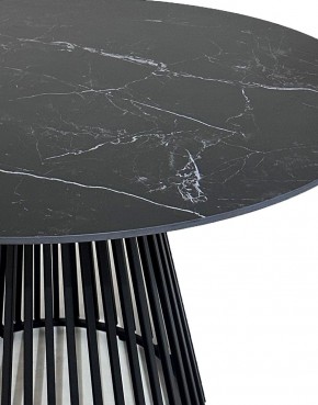 Стол TERNI 120 MATT BLACK MARBLE SOLID CERAMIC Черный мрамор матовый, керамика /Черн.каркас, ®DISAUR в Ялуторовске - yalutorovsk.mebel24.online | фото 4