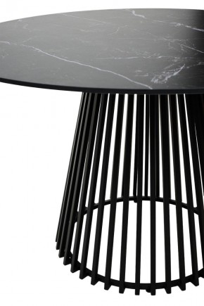 Стол TERNI 120 MATT BLACK MARBLE SOLID CERAMIC Черный мрамор матовый, керамика /Черн.каркас, ®DISAUR в Ялуторовске - yalutorovsk.mebel24.online | фото 5