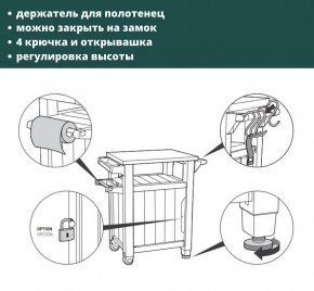 Столик для барбекю 105л (Unity 105L) коричневый в Ялуторовске - yalutorovsk.mebel24.online | фото 5