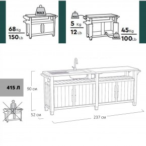 Столик для барбекю 415 Л (Unity Chef 415 L) графит в Ялуторовске - yalutorovsk.mebel24.online | фото 2